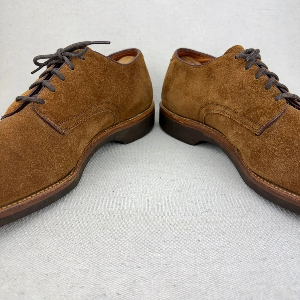 Saks Fifth Avenue Mens Brown Suede Derby Shoes Lace Up Oxfords 9 C/A 45851